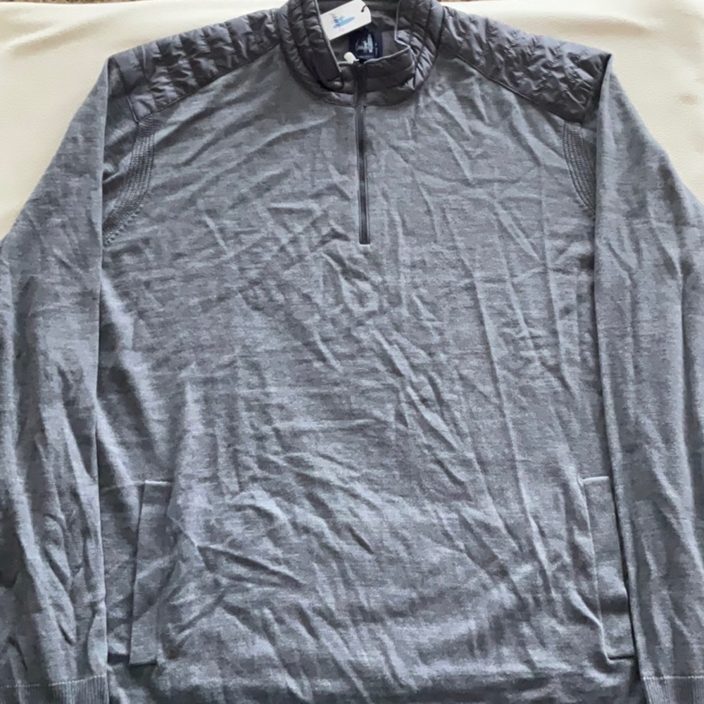 Grey Lightweight Johnnie-O Quarter Zip Turtle Neck Mens Size XL